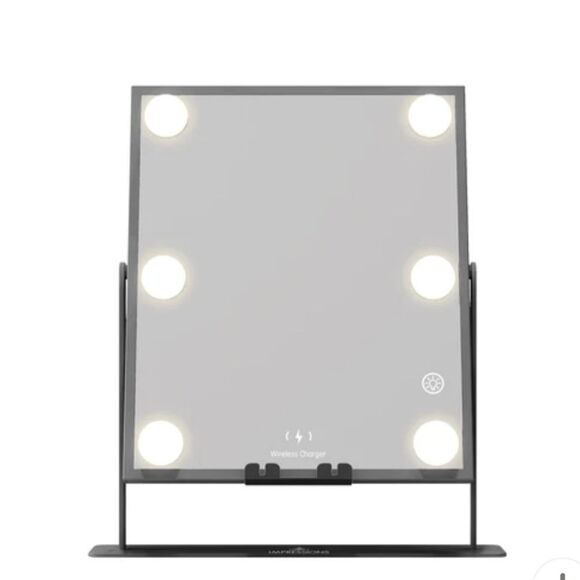 Impressions Hollywood Tri-Tone LED Makeup Mirror w/Bluetooth- Black - Picture 2 of 9